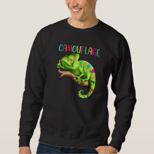 Sweatshirt Chameleon Reptiles Iguano Lizard Camouflage Terras