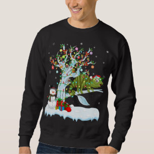 Sweatshirt Chameleon Xmas Élément Arbre Lumière Chameleon Chr