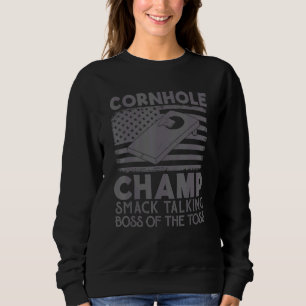 Sweatshirt Champ de Cornhole Smack Parlant Patron Du Lancer