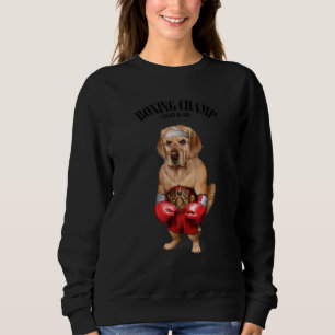 Sweatshirt Champion de boxe Golden Retriever Dog Fighter 1