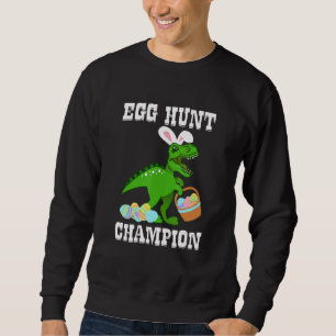 Sweatshirt Champion de chasse aux oeufs de Pâques T Rex Dinos