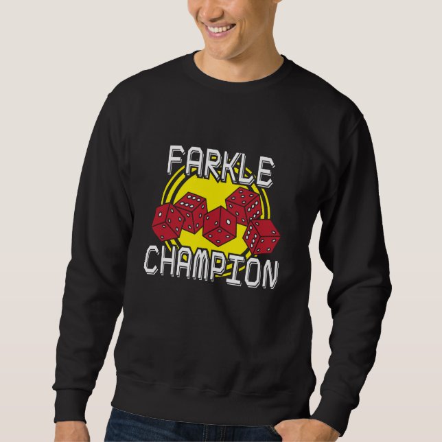 Sweatshirt Champion de Farkle - matrice drôle indiquant, jeu (Devant)