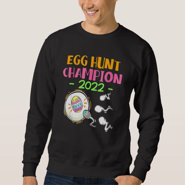 Sweatshirt Champion de la chasse aux oeufs 2022 Grossesse de  (Devant)