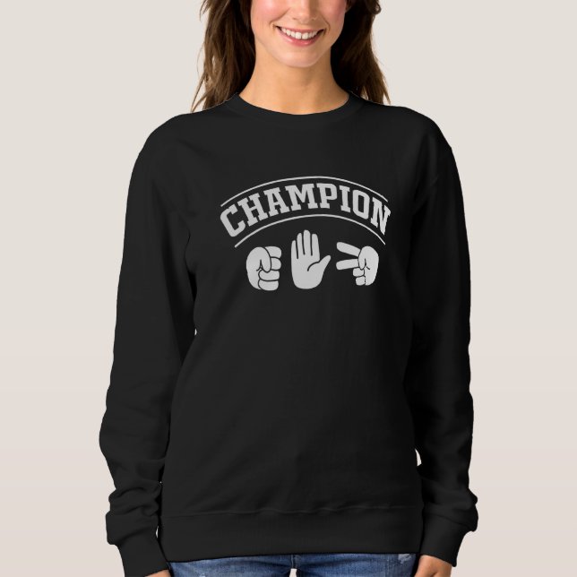 Sweatshirt Champion des ciseaux de papier rock (Devant)