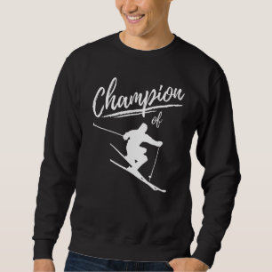 Sweatshirt Champion Du Ski Ski Piste De Ski De Ski De Fond