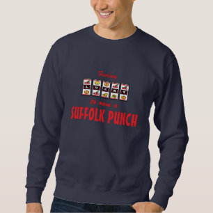 Sweatshirt Chanceux au propre une conception de cheval