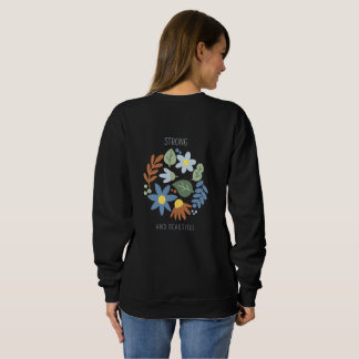 Sweatshirt Chandail à forte impression de fleurs