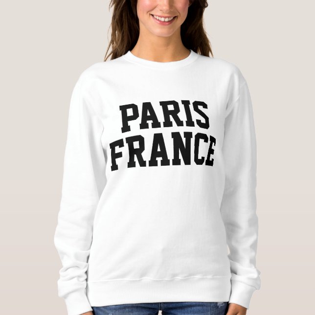 Sweatshirt Chandail de dames de Paris France (Devant)