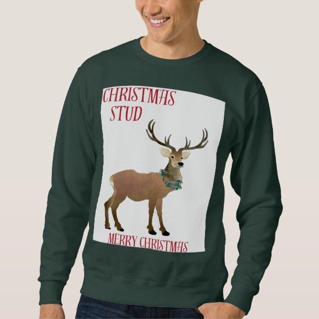 Sweatshirt Chandail de Noël amusant - Chaud de Noël moche (Devant)