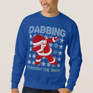 Sweatshirt Chandail de Noël de Père Noël tamponnant par la
