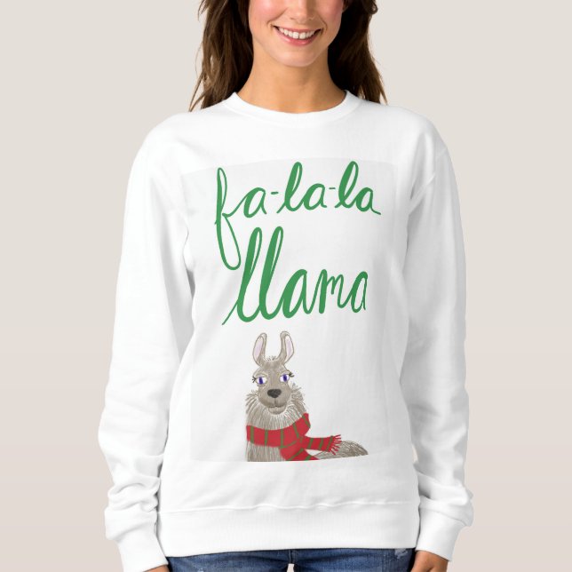 Sweatshirt Chandail de Noël Llama (Devant)