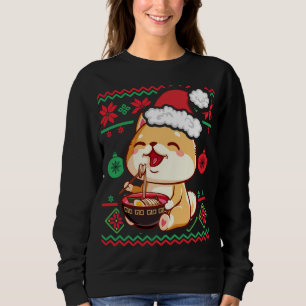 Sweatshirt Chandail de Noël moche Kawaii Anime Shiba Inu Eati