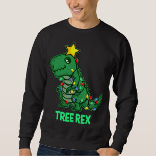 Sweatshirt Chandail de Noël moche T REX Arbre de Noël Rex