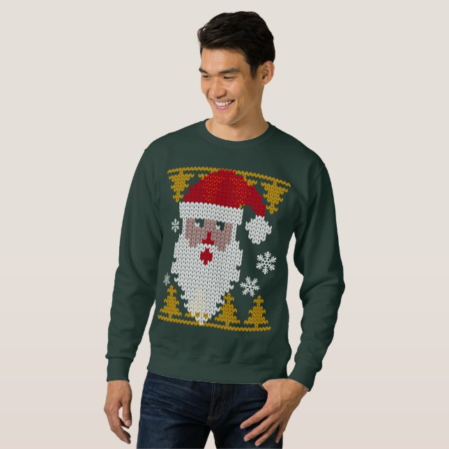 Sweatshirt chandail de noël Père Noël (Devant entier)