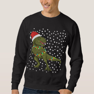 Sweatshirt Chandail de Noël Père Noël T-Rex Dinosaur