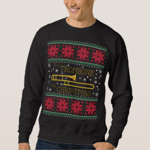 Sweatshirt Chandail laid de Noël de fanfare de trombone