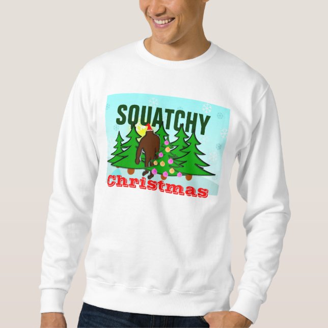 Sweatshirt Chandail laid de Noël de Squatchy (Devant)