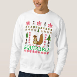 Sweatshirt chandail laid de Noël d'écureuil. .png