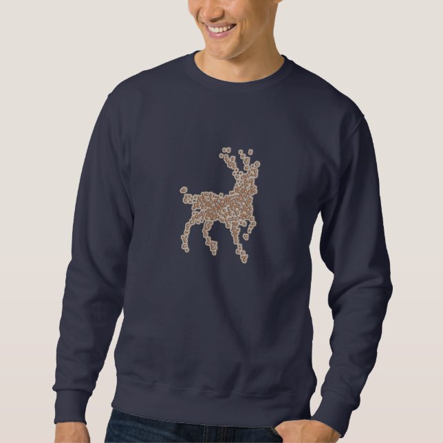 Sweatshirt Chandail laid de Noël gai de Deery (Devant)