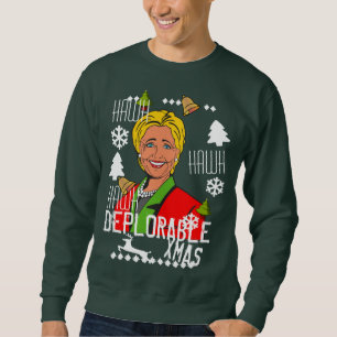 Sweatshirt Chandail laid déplorable de Noël de Hillary