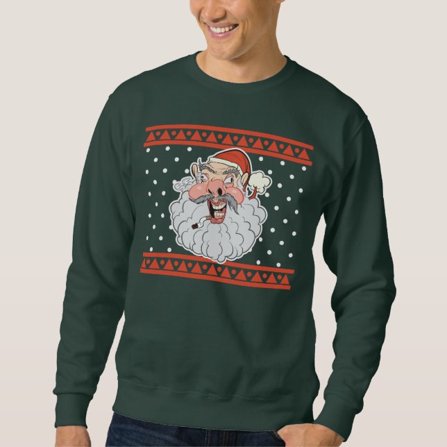 Sweatshirt Chandail laid laid de Noël de Père Noël (Devant)