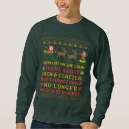 Sweatshirt Chandail laid Twas drôle de Noël la nuit avant