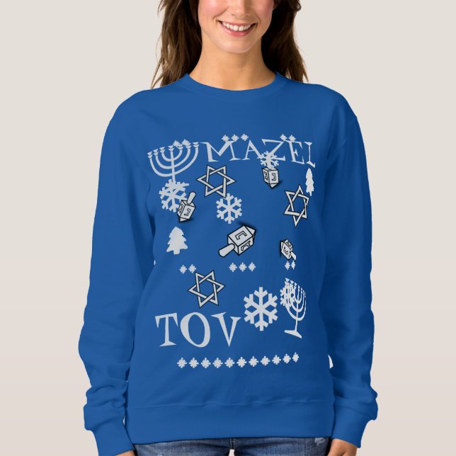 Sweatshirt Chandail Mazel Tov Ugly Haunakka, femmes (Devant)