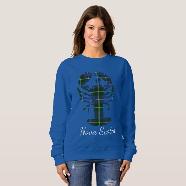Sweatshirt Chandail mignon de chemise de tartan de homard de (Devant entier)