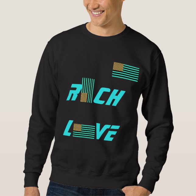 SWEATSHIRT CHANDAIL RICHE D'AMOUR DE S D'HOMMES D'OBAMA ' (Devant)