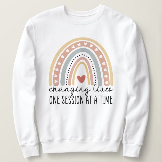 Sweatshirt Changement de vie une session à la fois, comportem (Design devant)