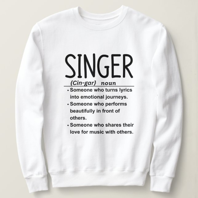 Sweatshirt Chanteur (Design devant)
