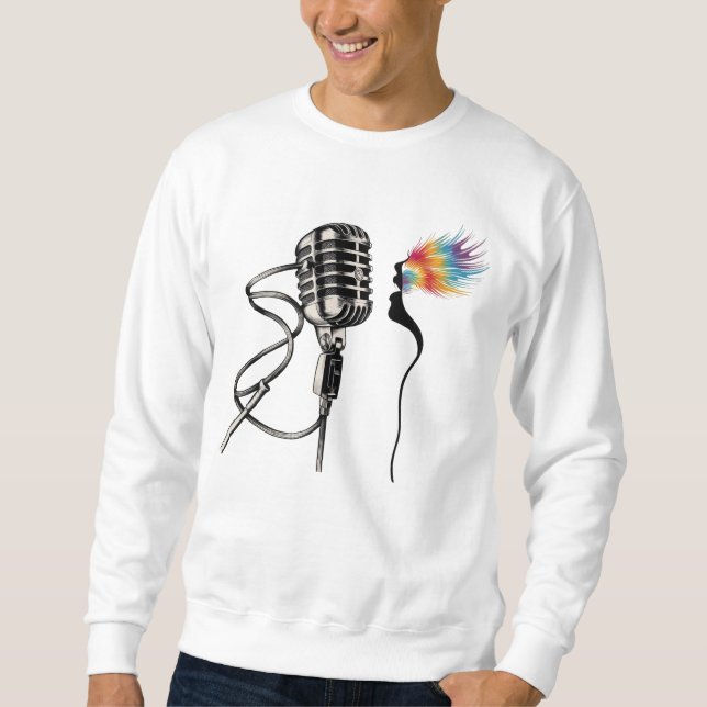 Sweatshirt Chanteur Silhouette élégant (Devant)