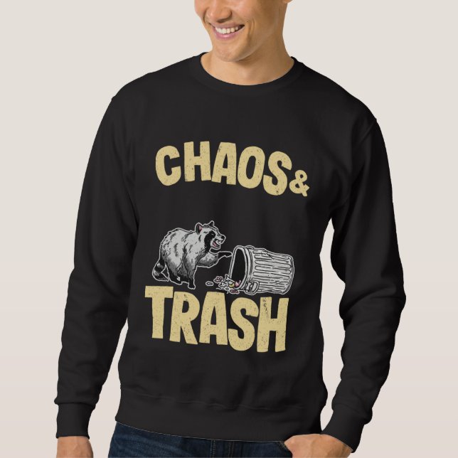 Sweatshirt Chaos & Trash Garbage Panda  Raccoon (Devant)
