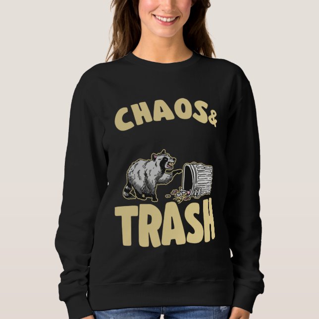 Sweatshirt Chaos & Trash Garbage Panda  Raccoon  1 (Devant)