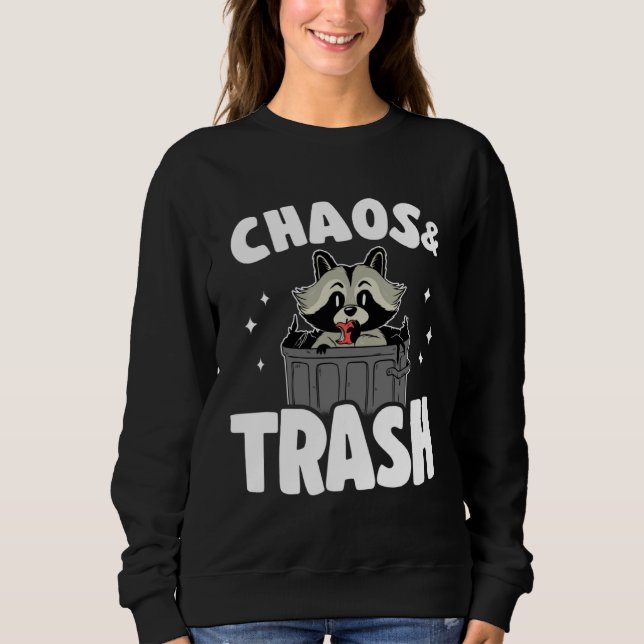 Sweatshirt Chaos & Trash Garbage Panda Raccoon  6 (Devant)