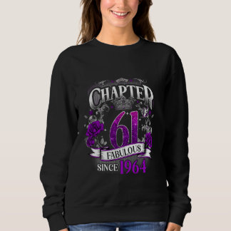 Sweatshirt Chapitre des femmes 61 Fabuleux depuis 1964 61e an