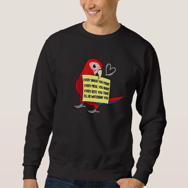 Sweatshirt Chaque sandale ou morceau I Scarlet Macaw Parrot (Devant)