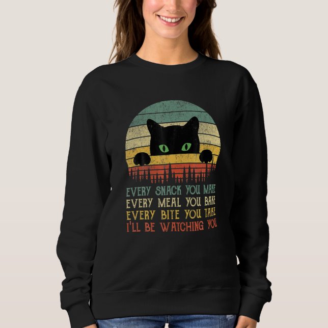 Sweatshirt Chaque Snack Vous Faites Chat Chat Maman Chat Mama (Devant)