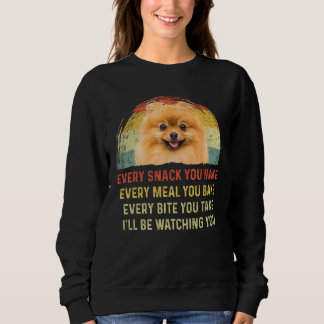 Sweatshirt Chaque Snack Vous Faites Pomeranian Chien Maman Ch