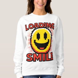 Sweatshirt Chargement de Smile – Rétro Pixel Art Smiley 8-Bit