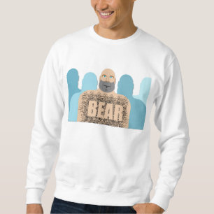 Sweatshirt Chariot d'homme ours chauve musclé de SlipperyJoe