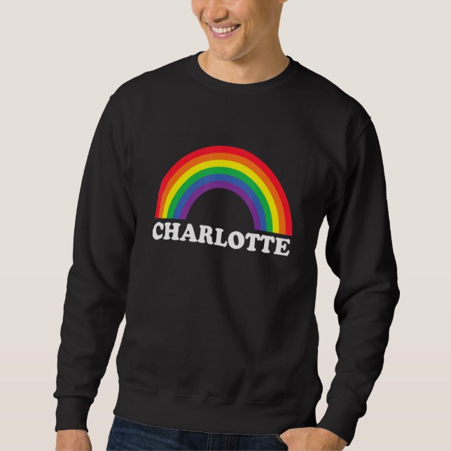 Sweatshirt Charlotte Rainbow LGBTQ Gay Pride Lesbians Queer (Devant)