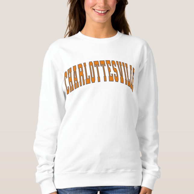 Sweatshirt Charlottesville Vintage Varsity College Style (Devant)