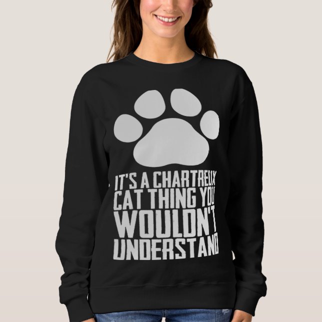 Sweatshirt Chartreux cats  Chartreux  Chartreux kitten (Devant)