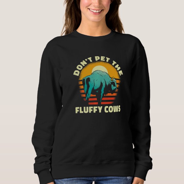 Sweatshirt Chasse Au Bison Américain Chasseur Ne Pet Pas Le F (Devant)