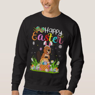 Sweatshirt Chasse aux oeufs de lapin de castor Joyeux Pâques