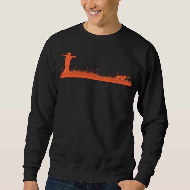 Sweatshirt Chasse avec Chiens Orange Pointing Chien et Chasse (Devant)