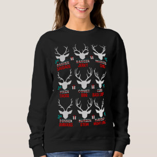 Sweatshirt Chasseur amusant de tous les rennes de Père Noël m