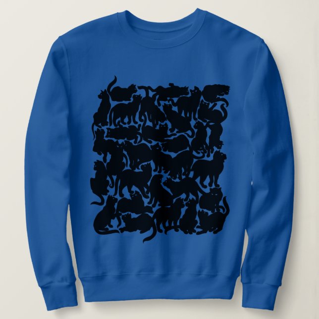 Sweatshirt Chat Art Jersey féminin classique chemise de chat  (Design devant)