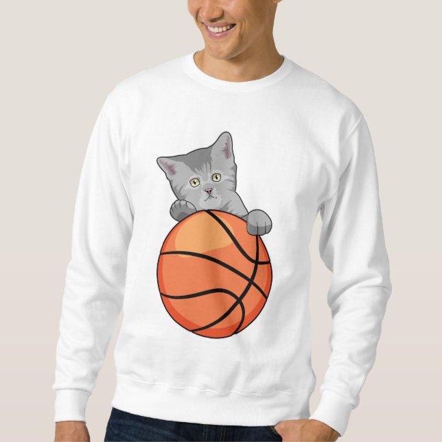 Sweatshirt Chat avec basket (Devant)